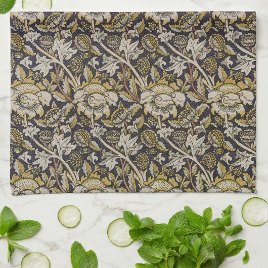 William Morris Fine Floral Wallpaper Pattern Theedoek (Gevouwen)