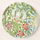 William Morris Fine Garden Lily Wallpaper Zandsteen Onderzetter (Voorkant)