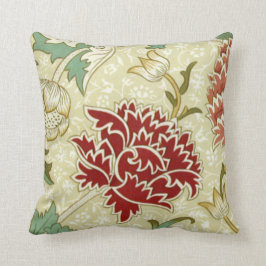 William Morris Fine Red Floral Wallpaper Kussen