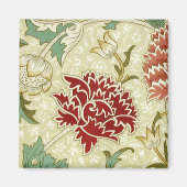 William Morris Fine Red Floral Wallpaper Magneet (Voorkant)