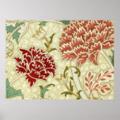 William Morris Fine Red Floral Wallpaper Poster (Voorkant)
