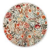 William Morris Floral Acanthus Portiere Keramische Knop (Voorkant)