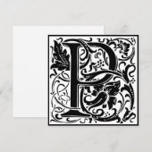William Morris Floral Alphabet Monogram Letter P Kaart (Voorkant / Achterkant)