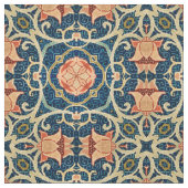 William Morris Floral Arabesque Geometric Pattern Stof (Close Up)