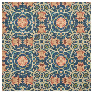 William Morris Floral Arabesque Geometric Pattern Stof