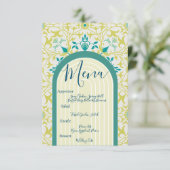 William Morris Floral Art Deco Art Nouveau Informatiekaartje (Staand voorkant)