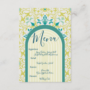 William Morris Floral Art Deco Art Nouveau Informatiekaartje