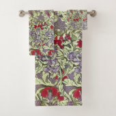 William morris  floral bad handdoek (Insitu)