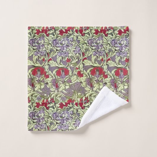 William morris  floral bad handdoek (Wasdoekje)