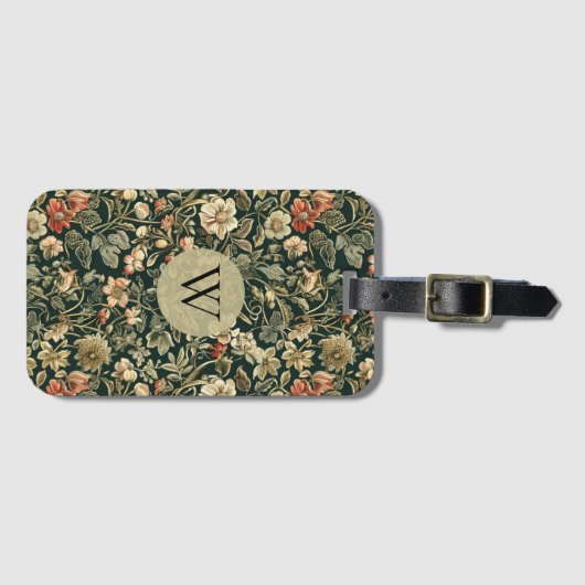 William Morris Floral Bagagelabel (Voorkant (horizontaal))