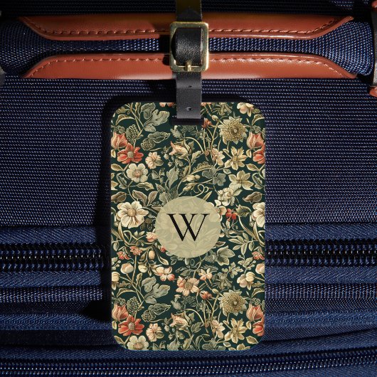 William Morris Floral Bagagelabel