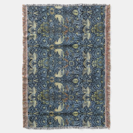 William Morris  Floral Bird Deken (Voorkant Verticaal)