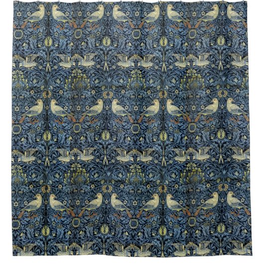 William Morris  Floral Bird Douchegordijn (Voorkant)