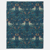 William Morris  Floral Bird Fleece Deken (Voorkant)