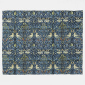 William Morris Floral Bird Fleece Deken (Voorkant (Horizontaal))