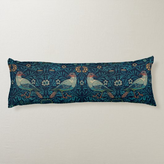 William Morris  Floral Bird Lichaamskussen (Achterkant)