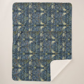William Morris Floral Bird Sherpa Deken (Voorkant)
