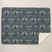 William Morris Floral Bird Sherpa Deken (Voorkant (horizontaal))