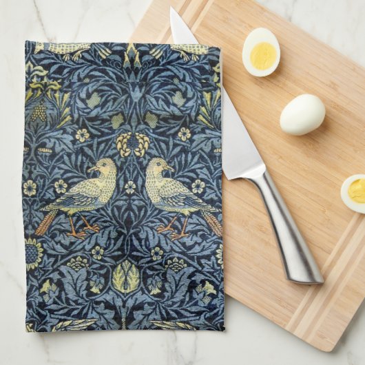 William Morris Floral Bird Theedoek (Quarter Fold)