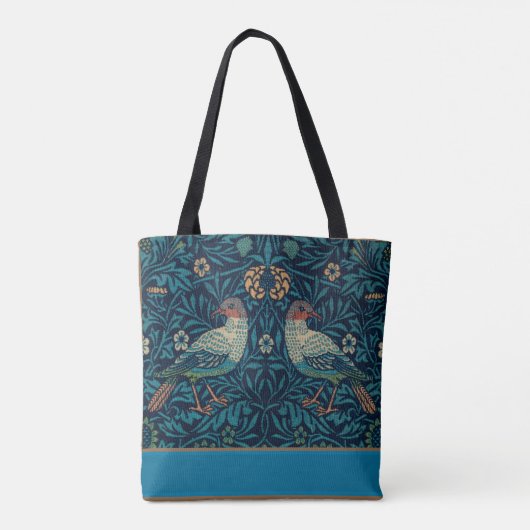 William Morris  Floral Bird Tote Bag (Achterkant)