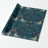 William Morris Floral Birds Cadeaupapier (Uitgerold)