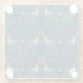 William Morris  Floral Birds Glazen Onderzetter (Achterkant)