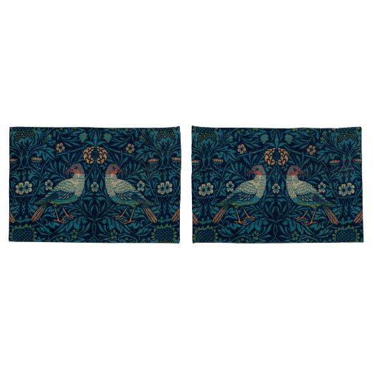 William Morris  Floral Birds Kussensloop (Achterkant-Set)