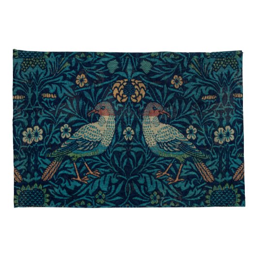 William Morris  Floral Birds Kussensloop (Achterkant-Rechts)