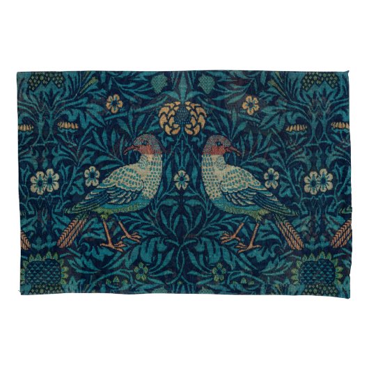 William Morris  Floral Birds Kussensloop (Voorkant-Links)