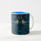 William Morris  Floral Birds Tweekleurige Koffiemok (Voorkant rechts)