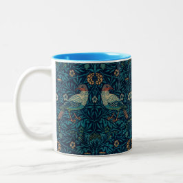 William Morris  Floral Birds Tweekleurige Koffiemok