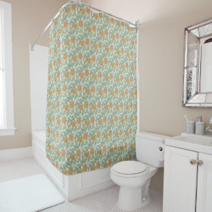 William Morris Floral Blue enkele stoom Douchegordijn