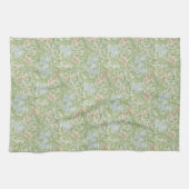 William Morris  Floral Blue Green Pink Iris Theedoek (Horizontaal)