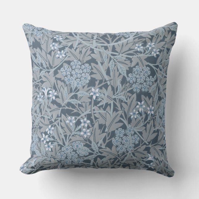 William Morris  Floral Blue Jasmine Kussen (Voorkant)