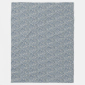 William Morris Floral Blue Mallow Fleece Deken (Voorkant)
