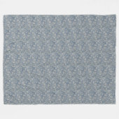 William Morris Floral Blue Mallow Fleece Deken (Voorkant (Horizontaal))