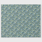 William Morris  Floral Blue Seaweed Cadeaupapier (Vlak)