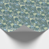 William Morris  Floral Blue Seaweed Cadeaupapier (Hoek)