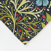 William Morris  Floral Blue Seaweed Fleece Deken (Hoek)