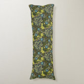 William Morris  Floral Blue Seaweed Lichaamskussen (Voorkant Verticaal)