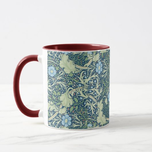 William Morris Floral Blue Seaweed Mok (Links)
