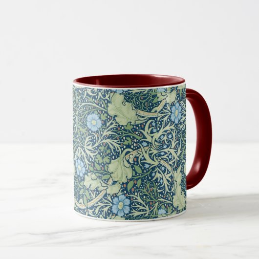 William Morris Floral Blue Seaweed Mok (Voorkant rechts)