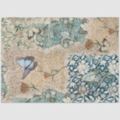 William Morris Floral Butterfly Garden Decoupage Tissuepapier (Voorkant)