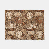 William Morris Floral, Chocolate Brown en Beige Deurmat (Voorkant)