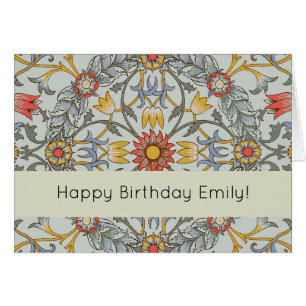 William Morris Floral Circle Flower Illustration