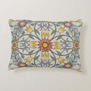 William Morris Floral Circle Flower Illustration Accent Kussen