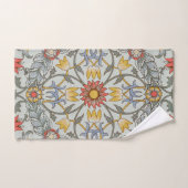William Morris Floral Circle Flower Illustration Bad Handdoek (Handdoek)