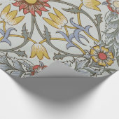 William Morris Floral Circle Flower Illustration Cadeaupapier (Hoek)