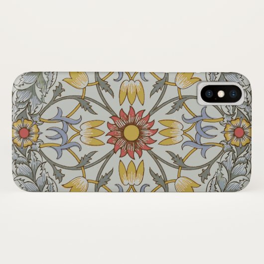 William Morris Floral Circle Flower Illustration Case-Mate iPhone Case (Achterkant (horizontaal))