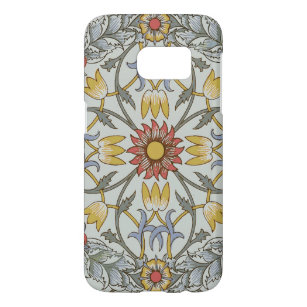 William Morris Floral Circle Flower Illustration Samsung Galaxy S7 Hoesje